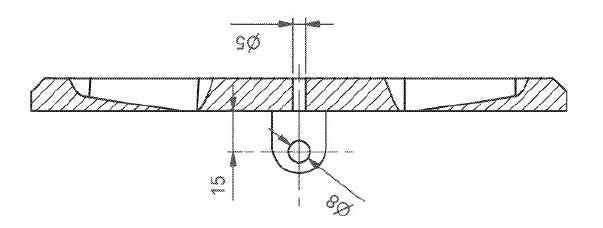 Rüttelrost rund 20,0 cm mit Stift Gussrost Ofenrost